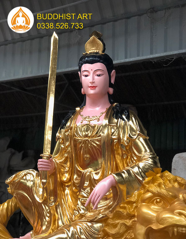 Buddhist Art - địa chỉ điêu khắc tượng Văn Thù Sư Lợi Bồ Tát đẹp uy tín HCM